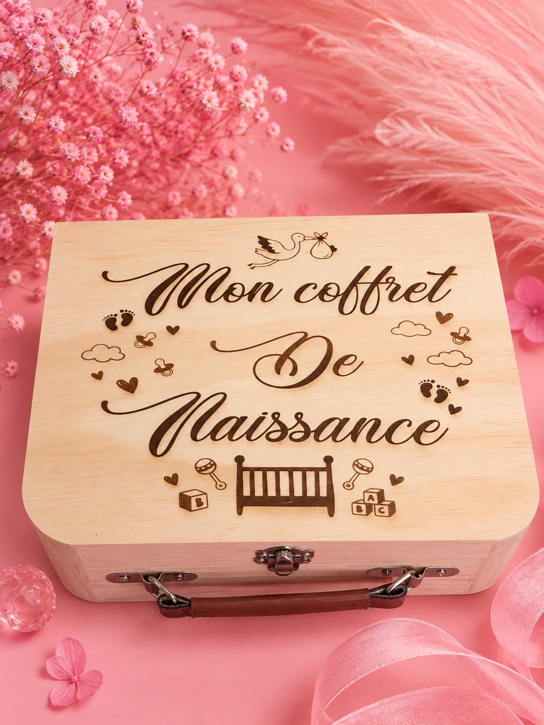 đžCoffret de naissance en bois gravĂ© â Le coffre de ses premiers souvenirs đ