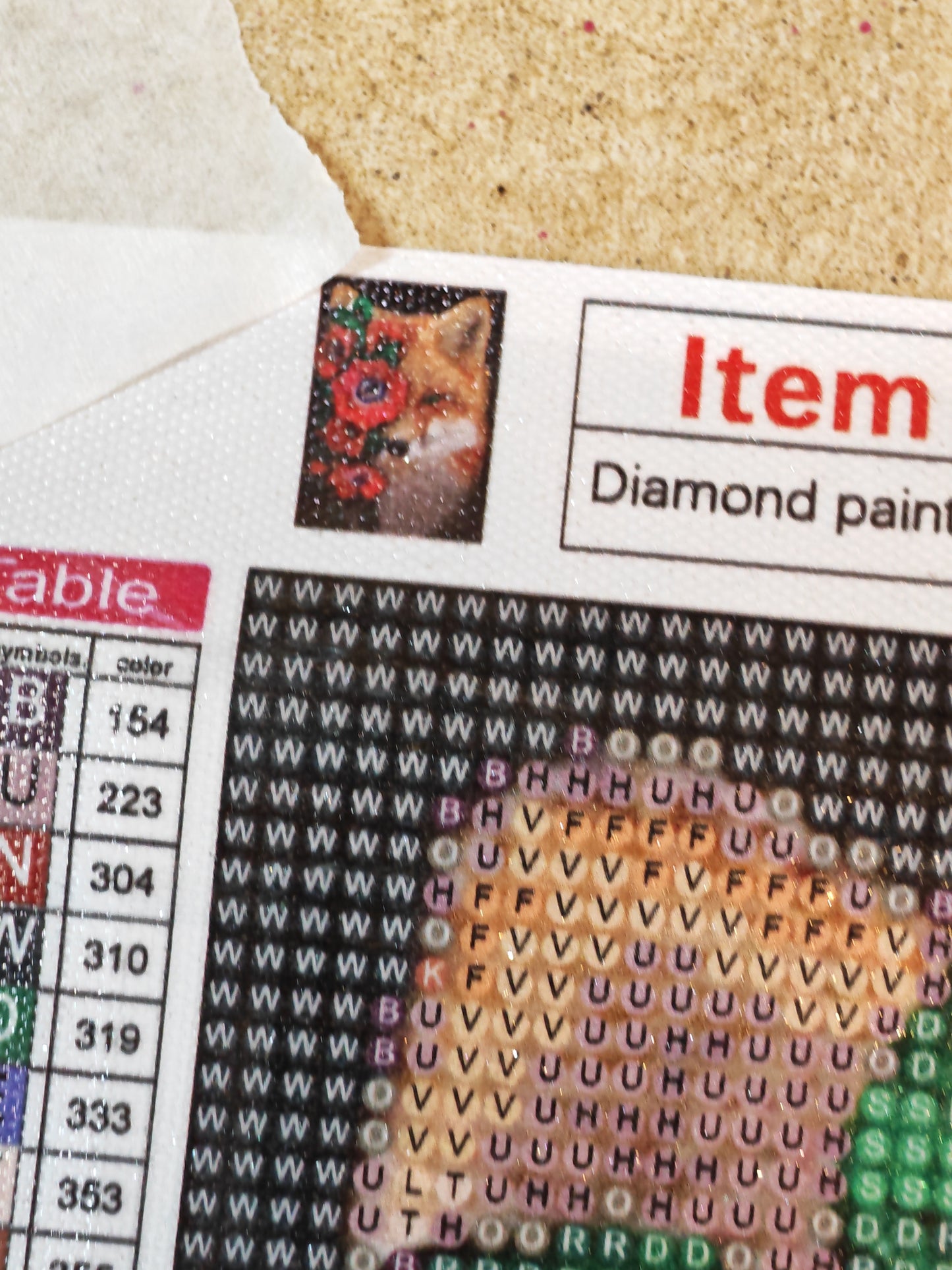 🌹🦊Toile Diamant Painting Renard 🦊🌹