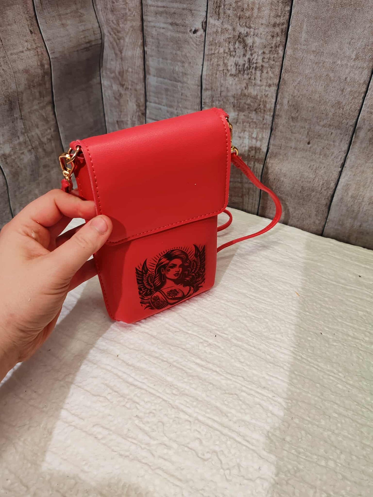 Joli sac bandoulière fait main – Avec sa gravure