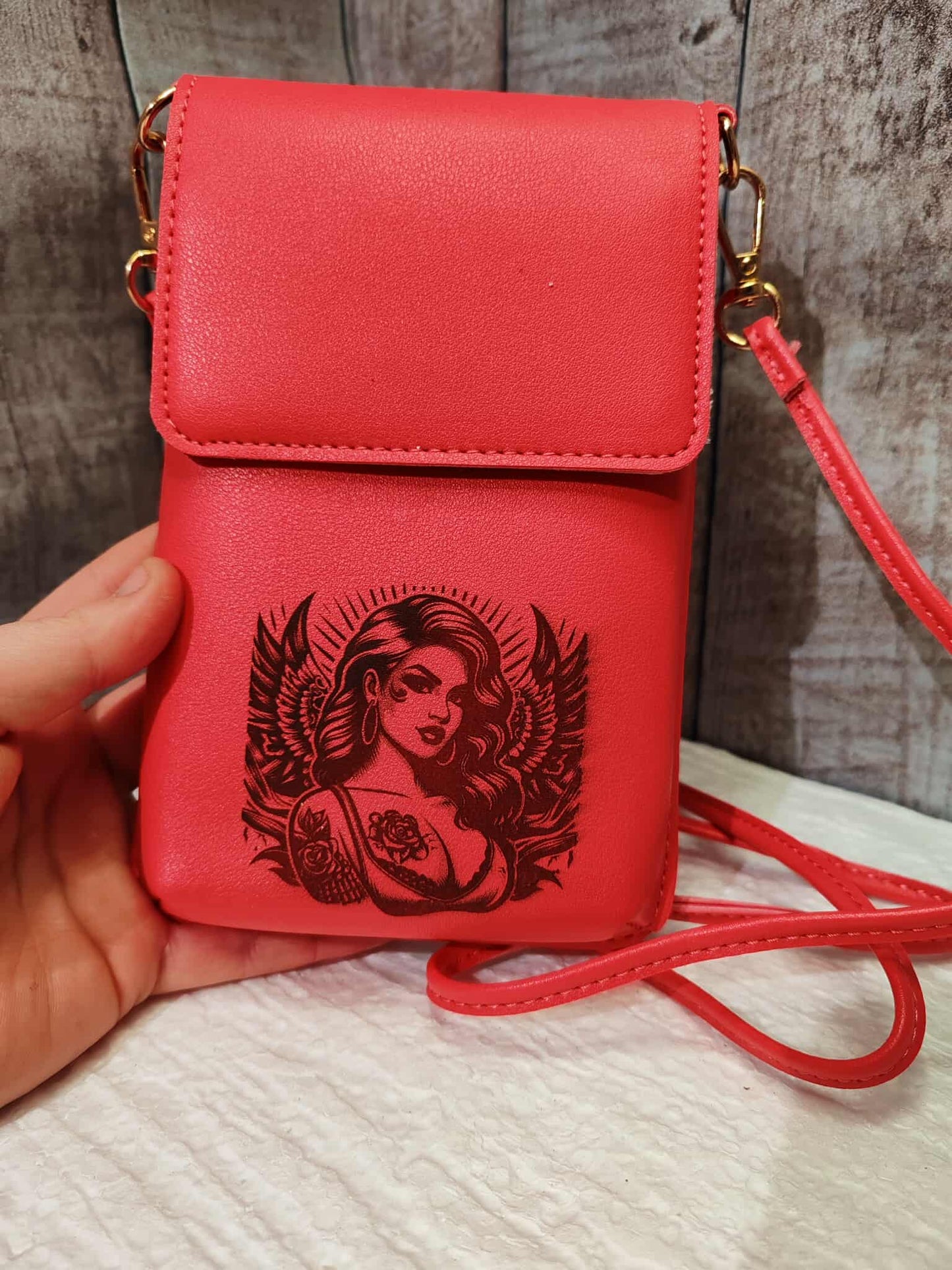 Joli sac bandoulière fait main – Avec sa gravure