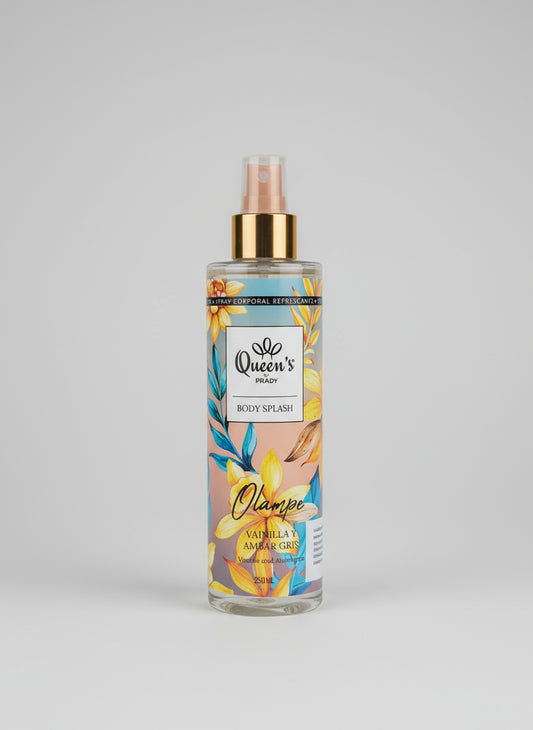 Brume corporelle Queen’s by Prady – Olampe (Vanilla &amp; Amber Gris)