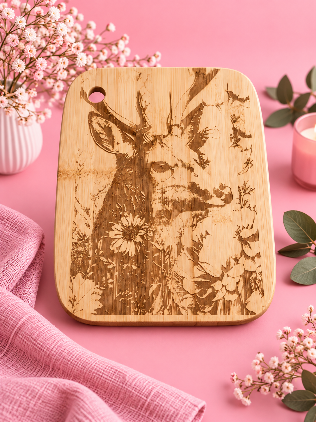 🦌 Planche gravée « Esprit Nature » 🌿