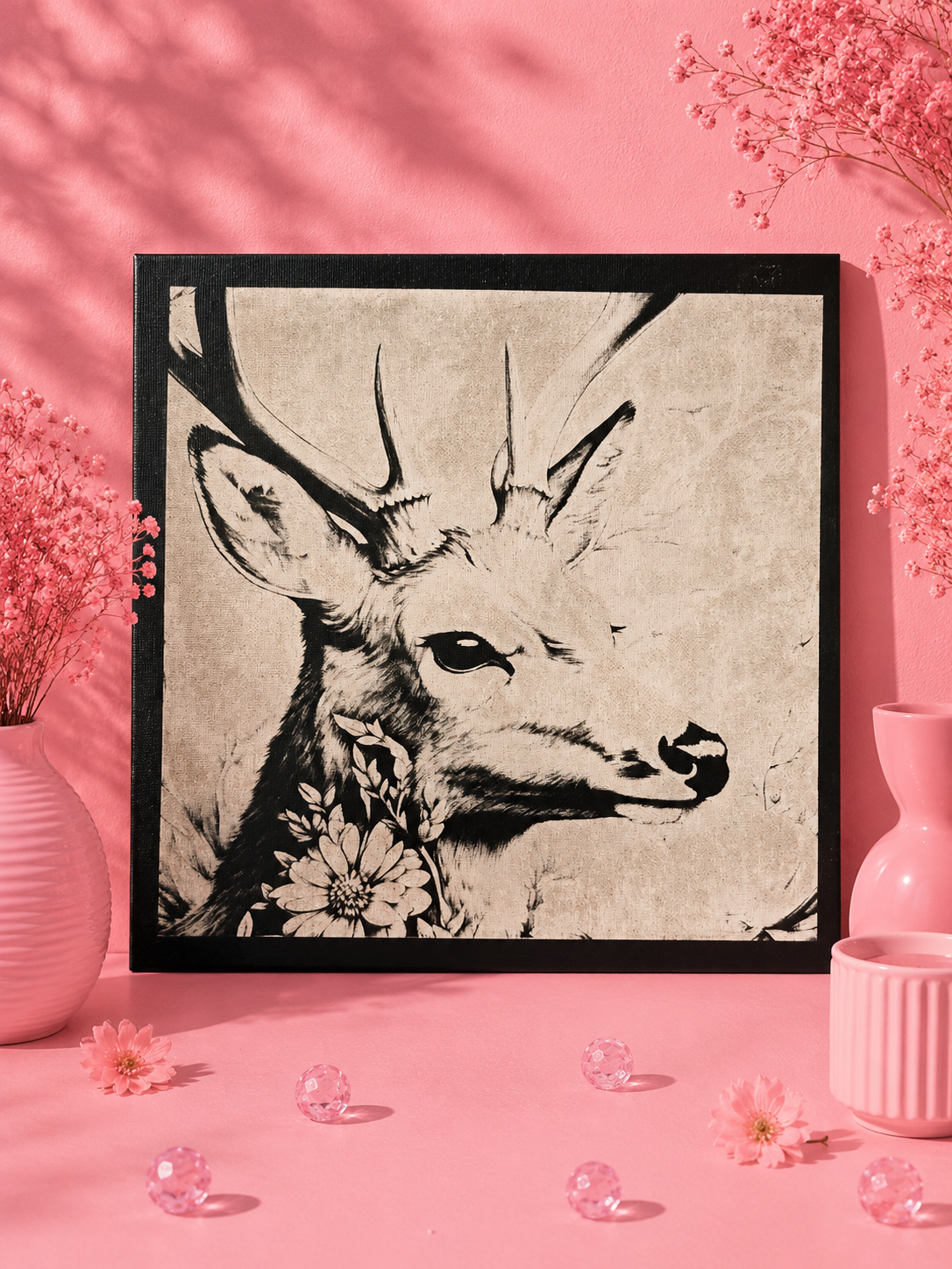 🌸 Toile gravée au laser – Élégance & originalité 🌸