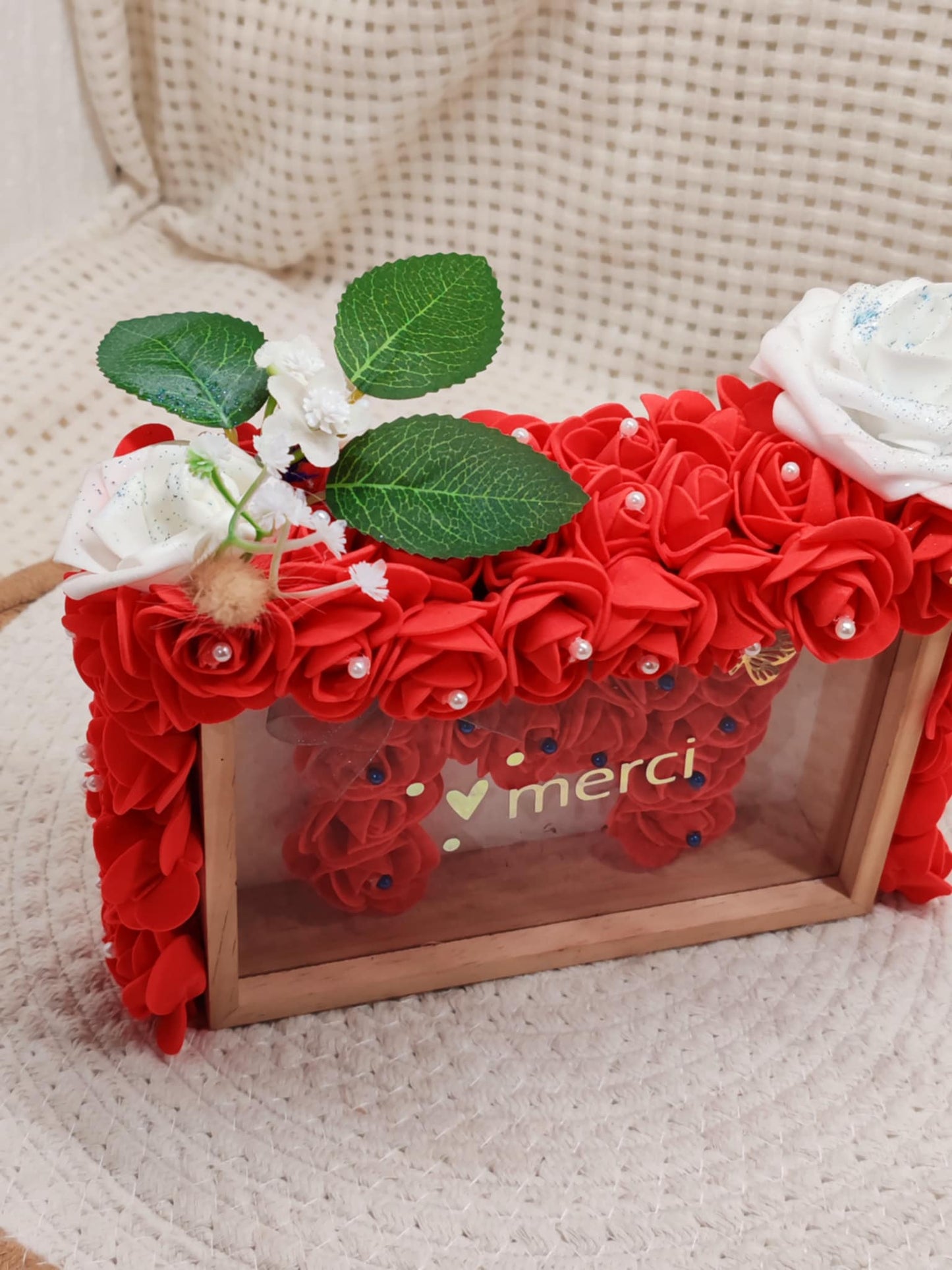 🌹 Joli Cadre Recouvert de Roses – Création Artisanale Unique 🌹