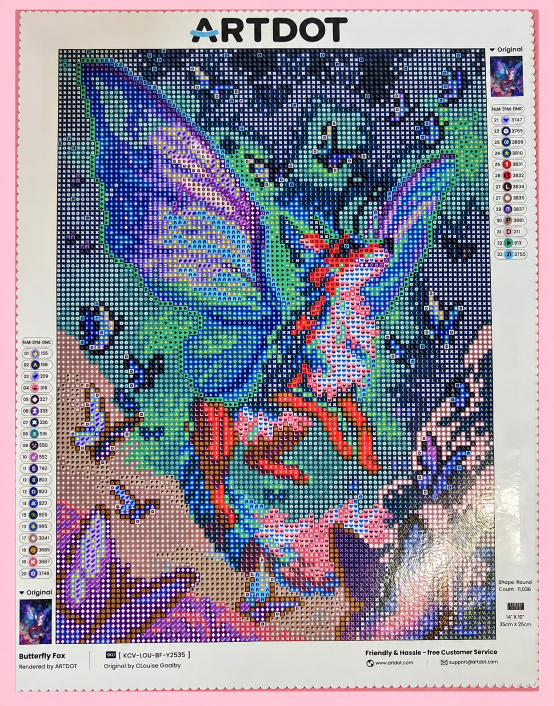 🦊 Diamond Painting – Renard Papillon 💎🦋