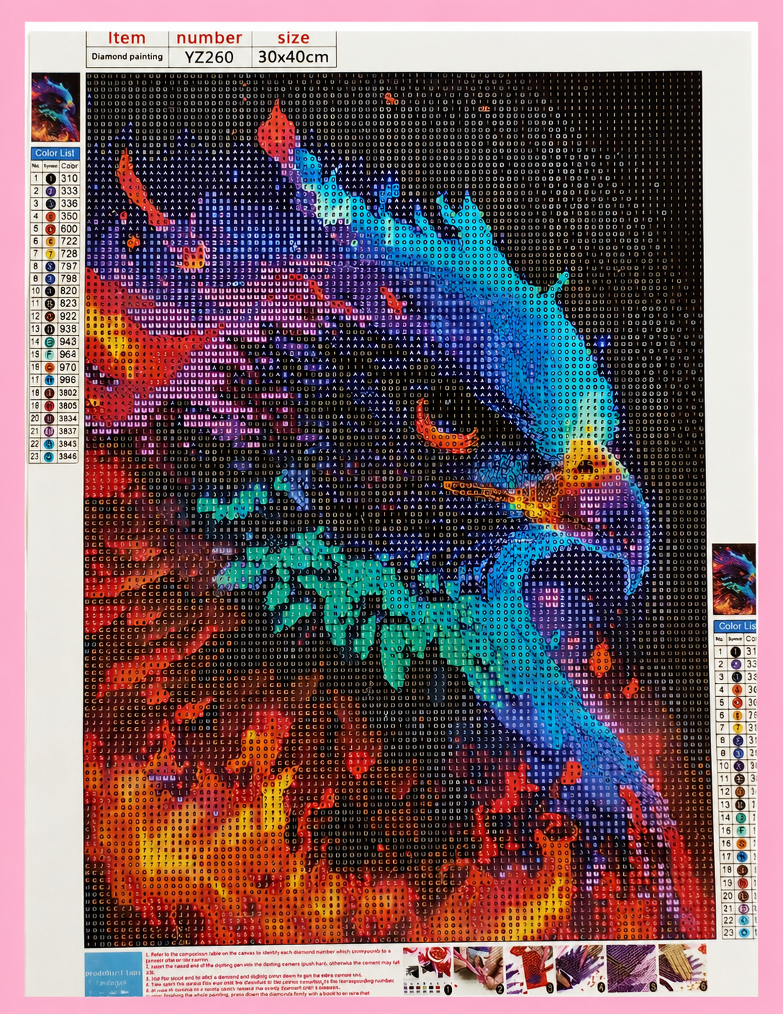 🔥 Diamond Painting – Phénix flamboyant 🔥