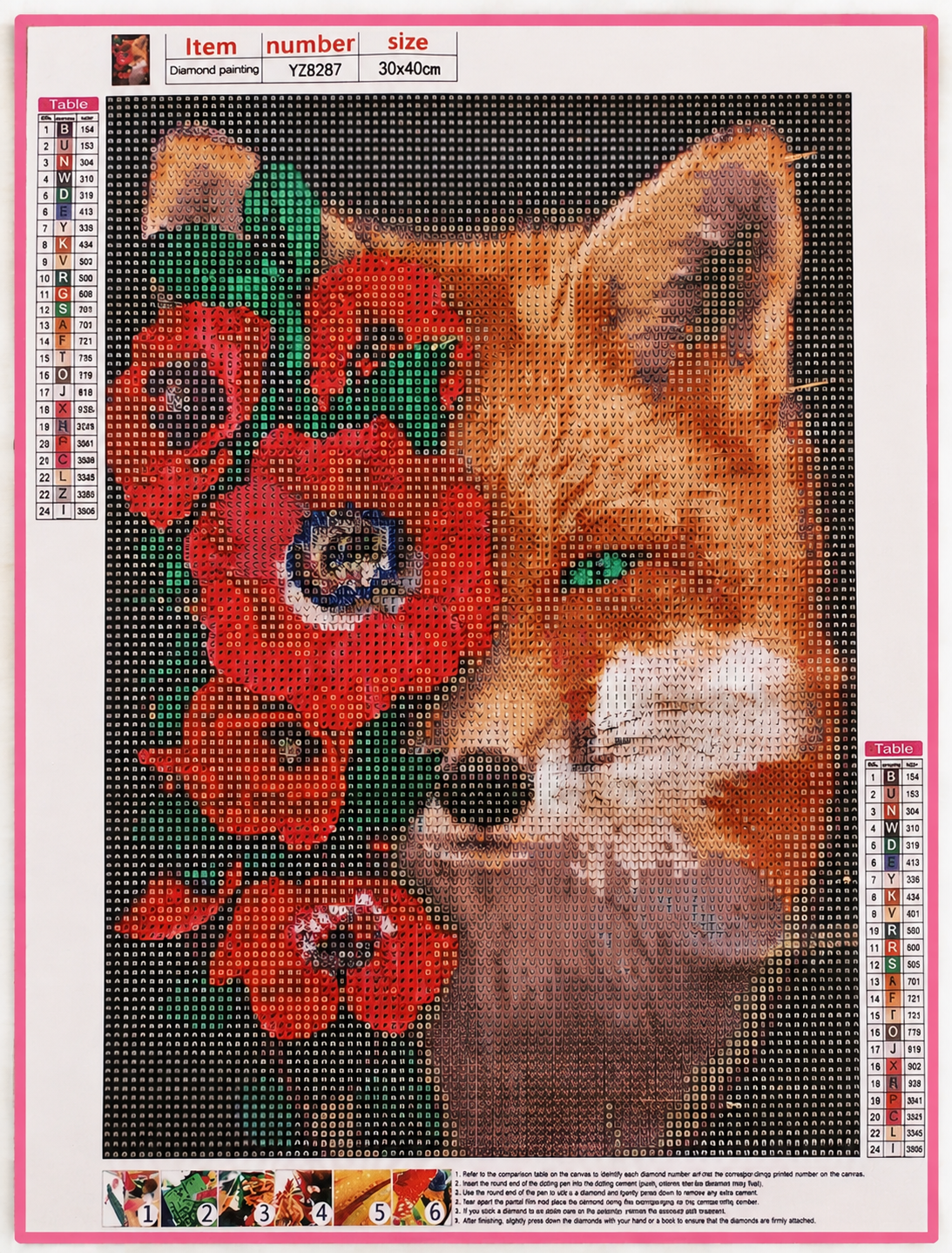 🦊🌺 Diamond Painting – Renard & Coquelicots