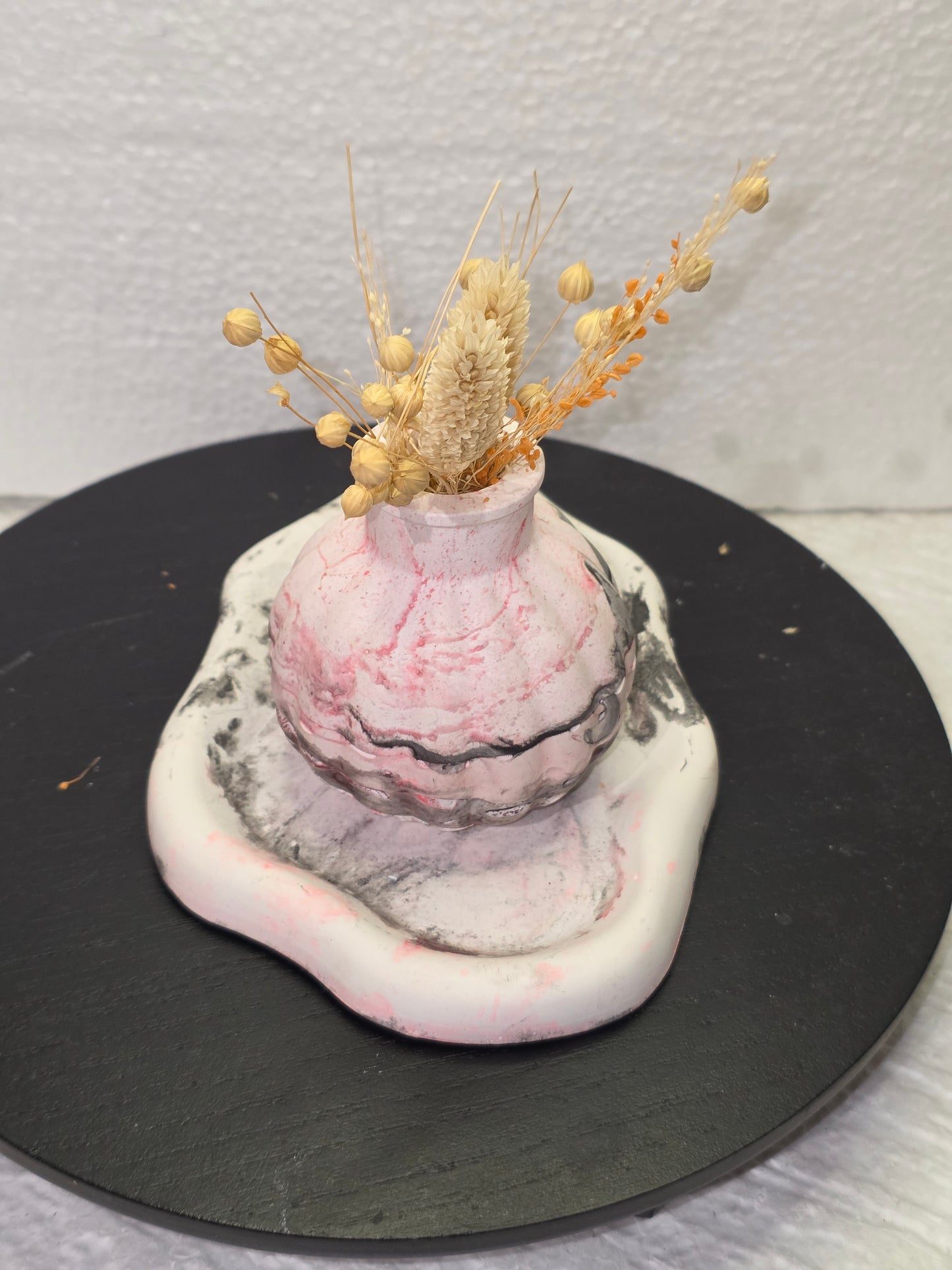 Vase décoratif fait main en aquarésine – Pièce artisanale ✨