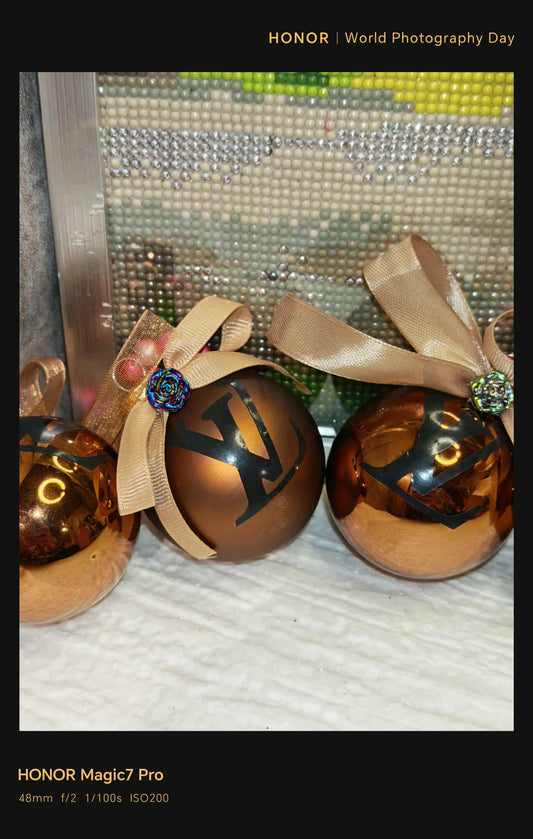 Lot de 5 magnifiques boules de Noël