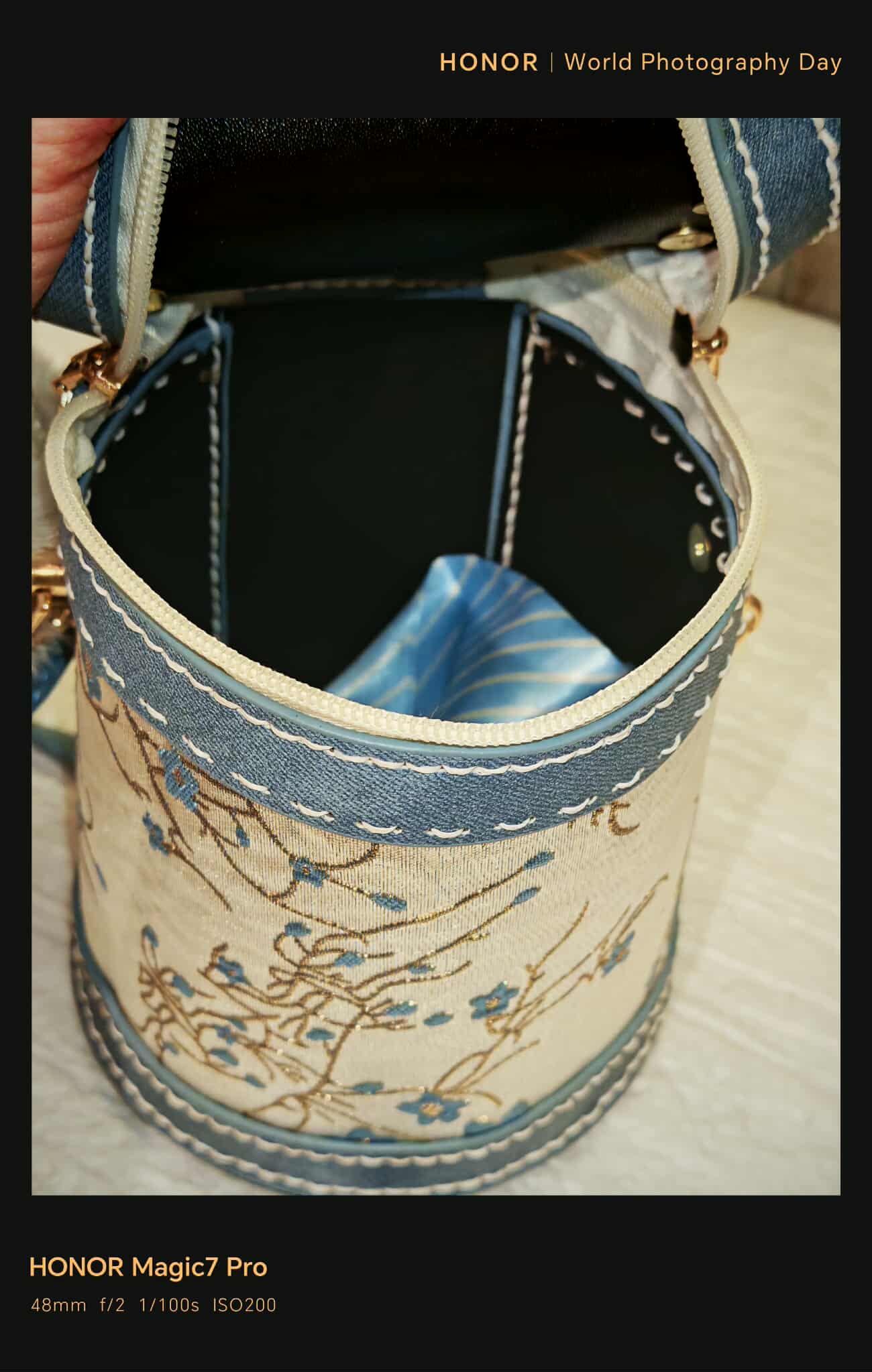 Sac Cylindrique brodé