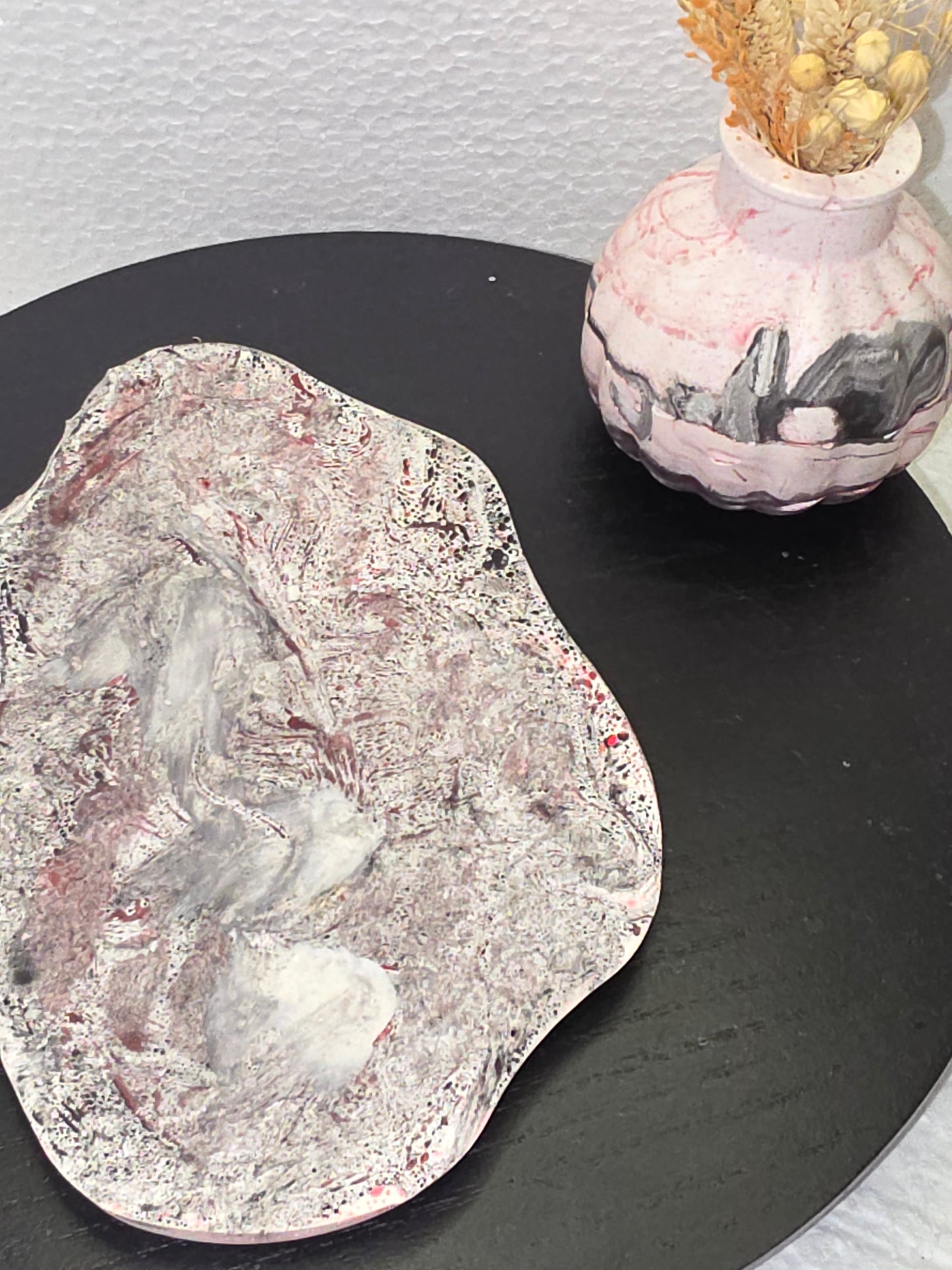 Vase décoratif fait main en aquarésine – Pièce artisanale ✨