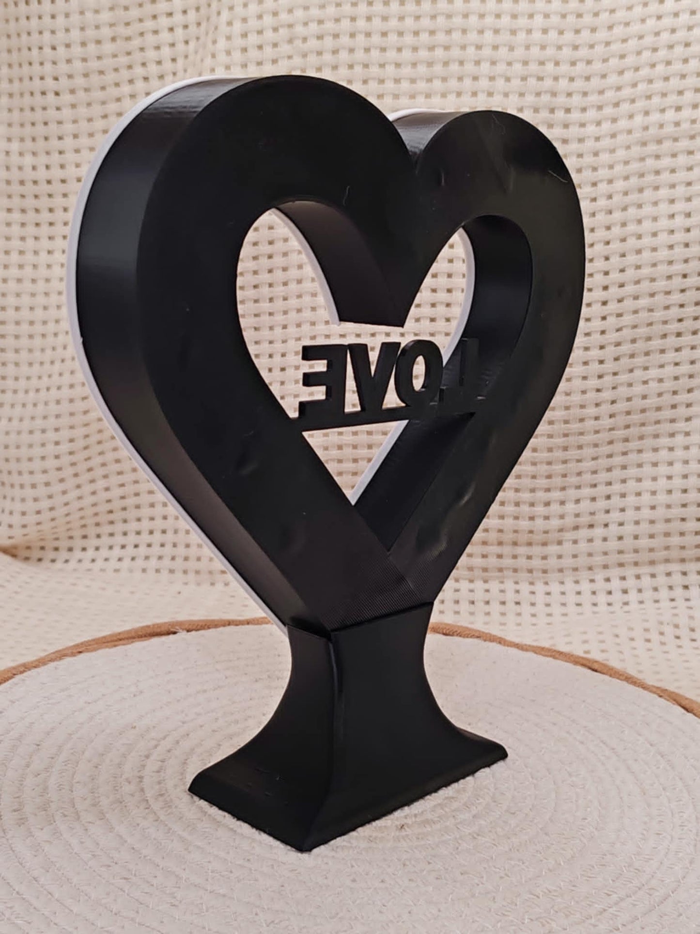 Cœur d'amour avec socle