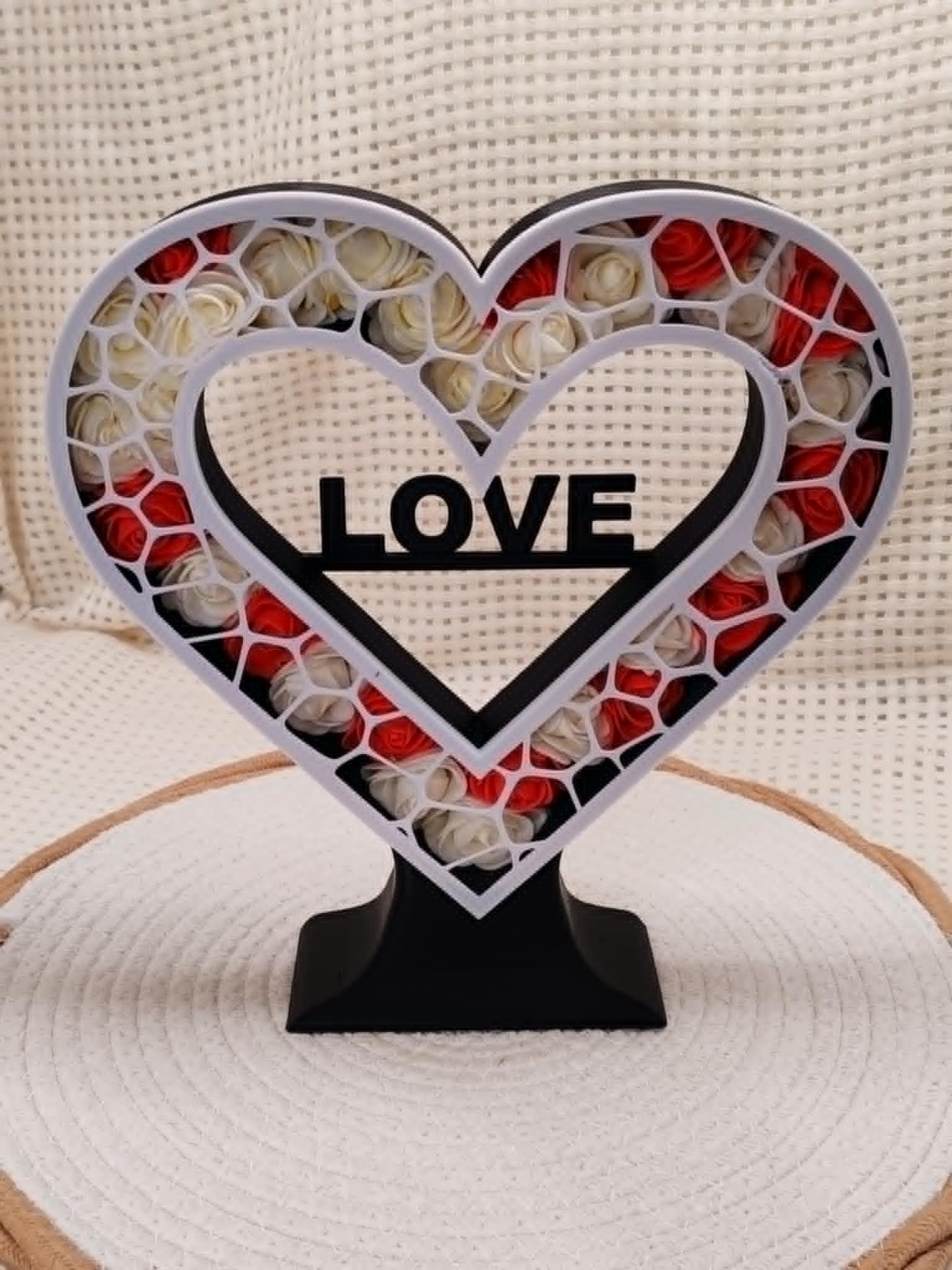 Cœur d'amour avec socle